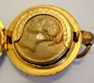 Antique Victorian brass sovereign case 5