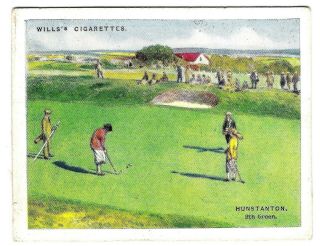 Antique 1930s Golf Card Hunstanton Wills Cigarettes Golfing (courses)