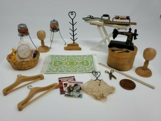 Dollhouse Miniature Antique Sewing Room Furniture Craft & Accessories Iron Rug