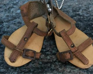 Rare - Htf Early Antique Kathe Kruse Leather Sandals.