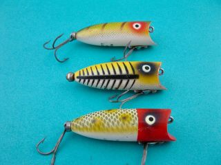 3 Vintage Heddon Baby Lucky 13 - 3 Different Color Patterns