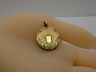 Estate Antique Victorian Georgian Pendant Necklace Locket 14kt Gold Filled