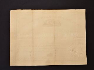 1864 antique FIRST NATIONAL BANK OF MEDIA pa STOCK SHARE CERTIFICATE williamson 2