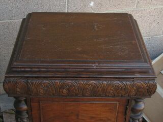 Antique - Vintage Furniture Wood Nightstand with Drawers 5