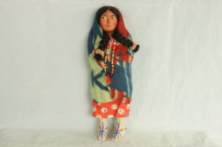 Vintage Skookum Bully Good Tag Native American Indian Doll 9” Tall