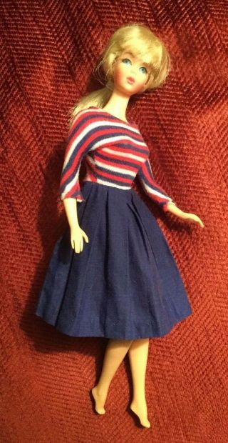 Barbie vintage 2 - piece red,  white,  and blue dress EUC 4