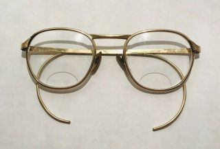 Antique Wire Frame Glasses 1/10 12k Gold Filled Bi Focal Eyeglasses 6 3/4