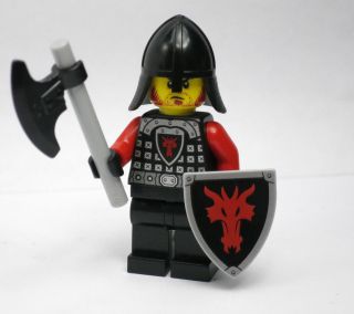 Dragon Knight Dark Red 8191 70400 Castle Shield Lego Minifigure Mini Figure Fig