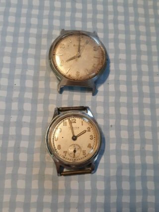 2 Vintage Watches For Repair Bulova Automatic And Croton