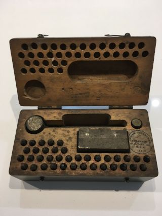 Antique Ww1 Wwi U.  S.  Army Field Metal Stamping Dog Tag Mess Kit Punch Set