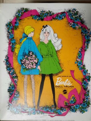 Mattel 1968 The World Of Barbie Doll Trunk Carrying Case