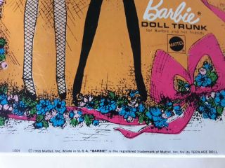 Mattel 1968 The World Of Barbie Doll Trunk Carrying Case 2