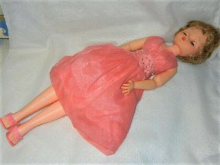 Vintage Doll 21 " Tall Jointed Elbows & Knees Hard Body Soft Head Marked 21hh K61