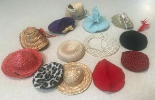 13 Vintage Doll Hats For Ginny Vogue,  Madame Alexander - Kins Betsy Macall & Other
