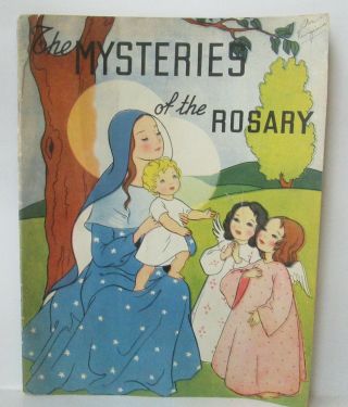 Vintage 1952 The Mysteries Of The Rosary Society Of Saint Paul