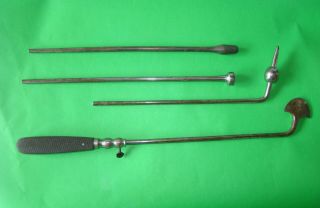 Antique Medical Surgical Orthopedic Set Of 4 Burning Irons Circa 1825 - 1850