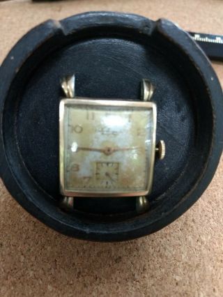 Jules Jurgensen Gold Filled Vintage Art Deco Running Mens Wristwatch
