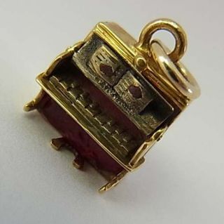 Rare Antique 9ct Gold & Enamel Opening Piano Charm