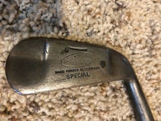 Antique Golf Club Vintage Iron: Tom Stewart Smooth Face - 37 " Long