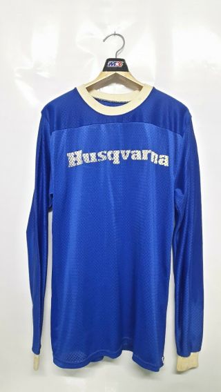 Vintage Motocross Husqvarna Long Sleeve Jersey Size M Rare Item