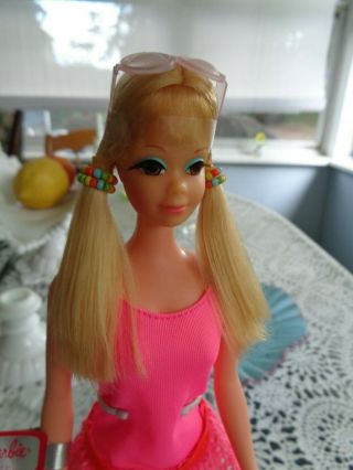 Vintage Barbie Mod 1970 - 71 Tnt Pj Doll 1118 W/ Ss,  Glasses