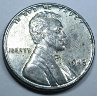 1943 - P Ghost 4 Error Us Lincoln Steel Wheat Penny Cent Old Ww2 Antique Coin