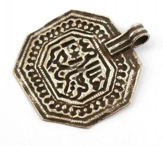 Silver Uzbekistan antique amulet pendant ONE bead YB0 - A 2