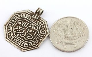 Silver Uzbekistan antique amulet pendant ONE bead YB0 - A 4