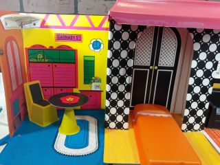 Vintage 1968 Mod Barbie Family House Mattel with All Orig Furniture and Key 2