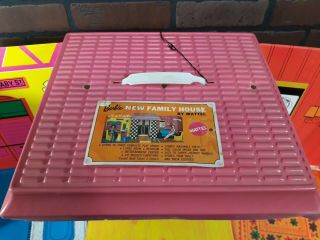 Vintage 1968 Mod Barbie Family House Mattel with All Orig Furniture and Key 5