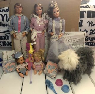 Vintage 1985 Mattel Barbie The Heart Family Arrival Set 100 Complete Nib