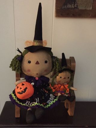 Primitive Folk Art Raggedy Ann Doll Mommy And Me 1st Halloween