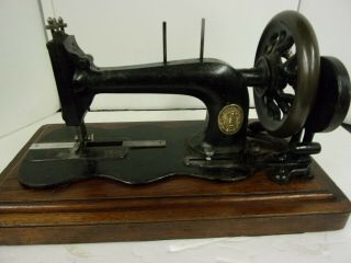 1887 Singer Model 12 Fiddle Base Sewing Machine With Hand Crank