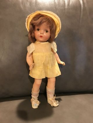 1928 Antique Petite Sally - All Composition Doll With Tin Eyelids,  Vintage,  13”