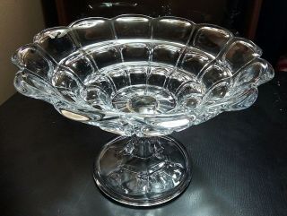 Antique 19c EAPG Early American Sandwich Flint Glass Footed Compote 3