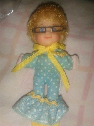 Vintage “1968” Mattel Mrs Beasley Doll Miniature With Glasses