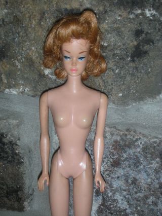 Vintage Barbie Doll Straight Leg Brunette 1960 