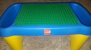 Lego Lap Table - DUPLO Size Building Block Plate - Storage Sides - Vintage 2