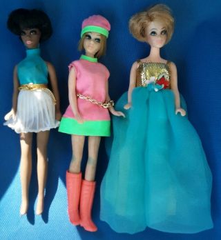 Three (3) 1970 Dawn Dolls By Topper