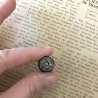 Antique Vintage Small Mini Round Tin Lip Screamer Whistle