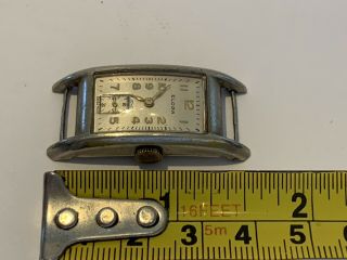 Art Deco Gents Eloga Vintage Tank Wrist Watch 15 Jewel Swiss 1930’s 5