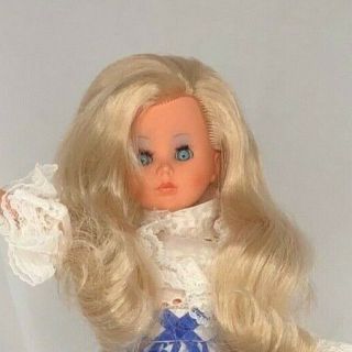 Vintage Italocremona Doll Corinne 1960s Furga Style Blonde Blue Dress 2
