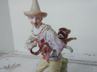 Antique Dresden Carl Thieme Meissen Figurine Man With Dog 455