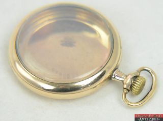 Antique 16s Fahy ' s Montauk 20 Year Yellow Gold Filled OF Pocket Watch Case SS 2