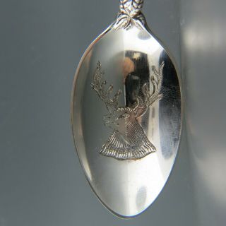 Sterling Silver Souvenir Spoon,  Elk 