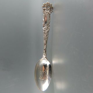 Sterling Silver Souvenir Spoon,  Elk ' s Head in Bowl 2
