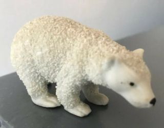 Miniature Antique German Bisque Snowbabies Polar Bear On All 4s Snowbaby