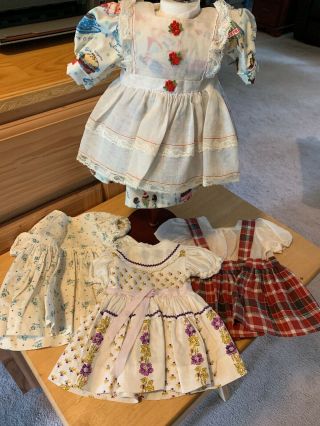 Vintage Dresses For 18 - 20” Composition Or Hard Plastics Dolls Of 1940’s And 50