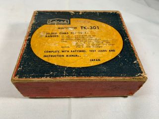Vintage Calrad TK - 301 Multimeter Tester Voltmeter - With box 6