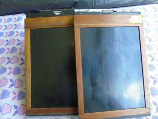 Antique Wooden Film Holders (2) ; 8 1/2 By 6 ".  Inner: 6 1/2 By 5 ". ,  Made In